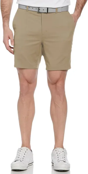 PGA TOUR Men's 7” Flat Front Performance Golf Shorts with Stretch Active Waistband, Moisture-Wicking, Sun Protection