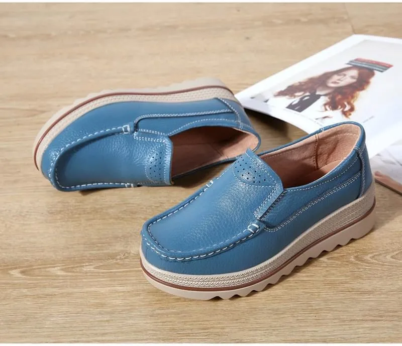Platform Loafers for Women Wedge Sneaker Slip on Casual Platform Shoes