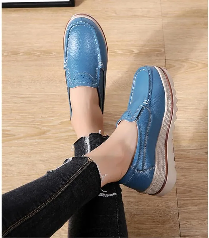 Platform Loafers for Women Wedge Sneaker Slip on Casual Platform Shoes