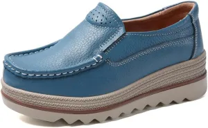 Platform Loafers for Women Wedge Sneaker Slip on Casual Platform Shoes