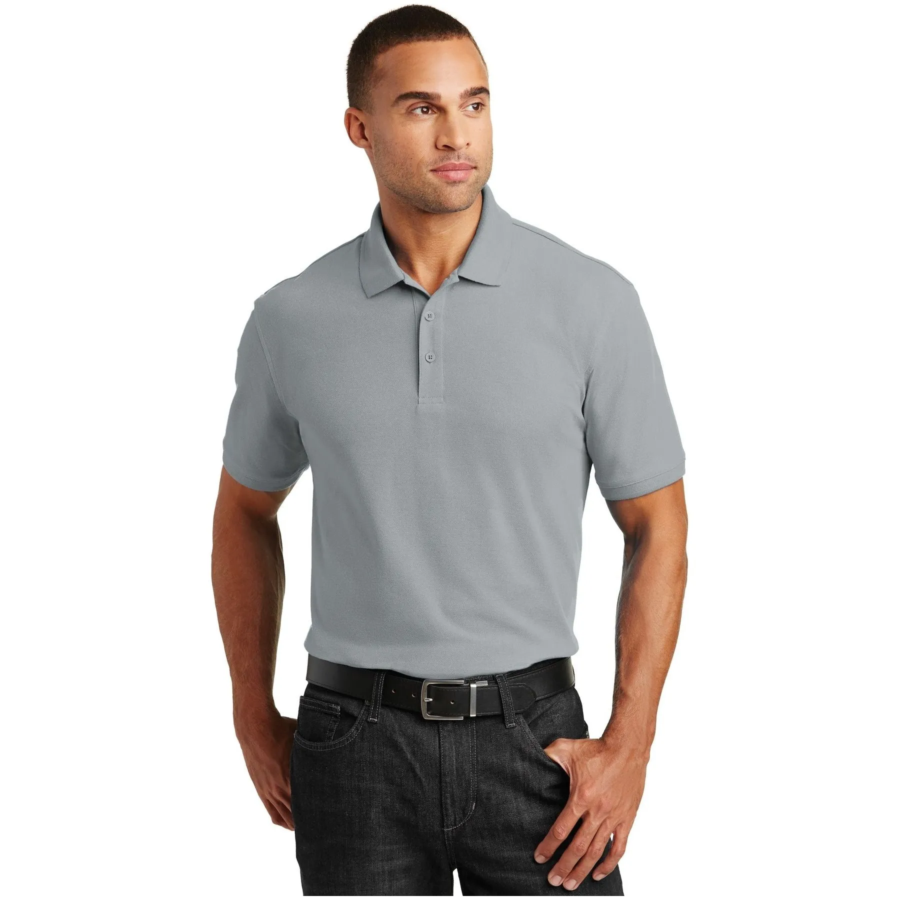 Port Authority ®  Core Classic Pique Polo. K100 - Gusty Grey - Port Authority K100