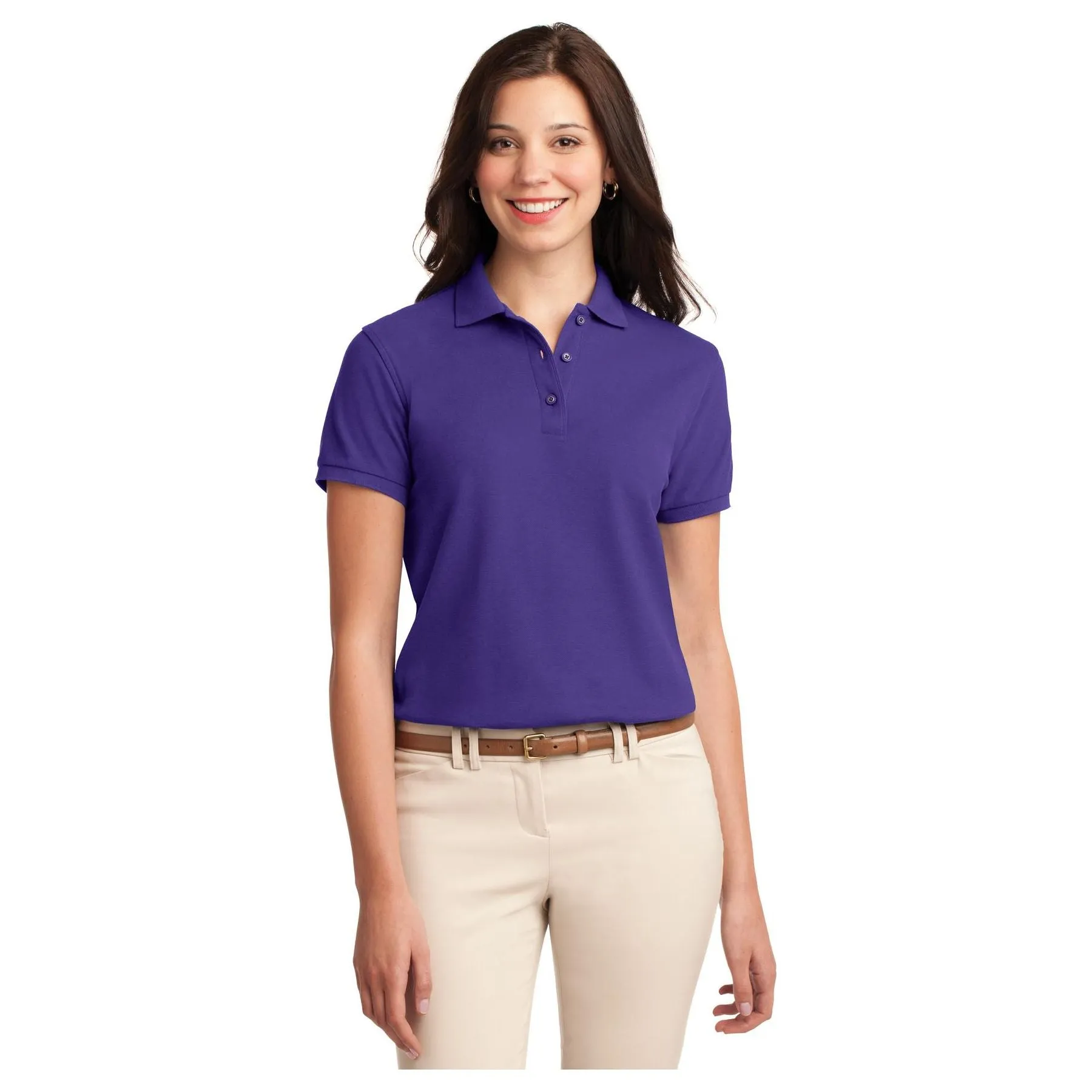 Port Authority ®  Women's Silk Touch™ Polo.  L500 - Purple - Port Authority L500