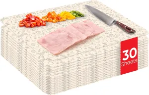 Purple Dot 30 Pc Disposable Cutting Board Sheets - Durable Chopping Board for Meat, Chicken, Fish, Vegetables; Large, Portable, Flexible Cutting Board Mats for Kitchen, Crafts and Art Project, Camping