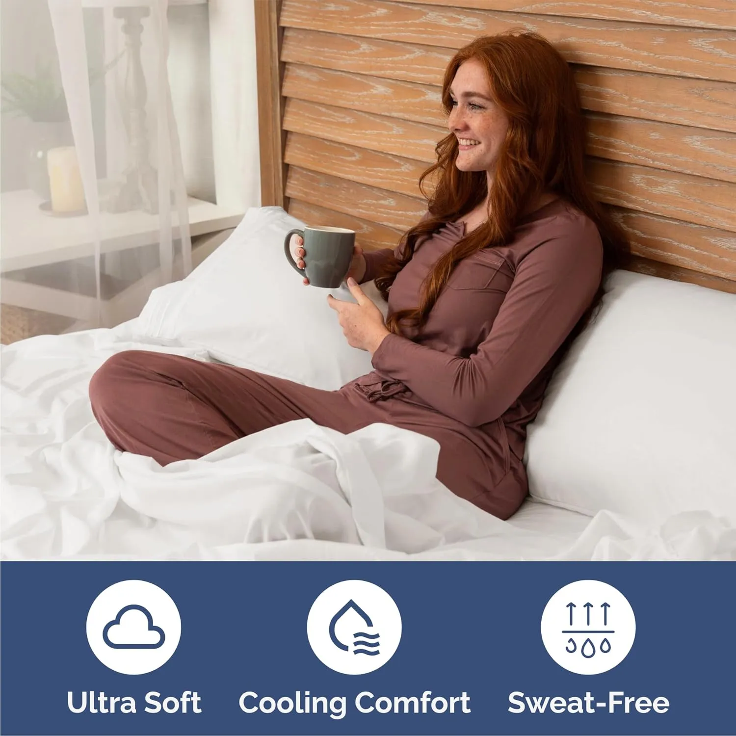 Queen Size 4 Piece Sheet Set - Comfy Breathable & Cooling Bed Sheets Set - Hotel Luxury Bedding for Women, Men, Kids & Teens - Deep Pockets, Easy-Fit, Soft and Wrinkle Free - Oeko-Tex - Antique White