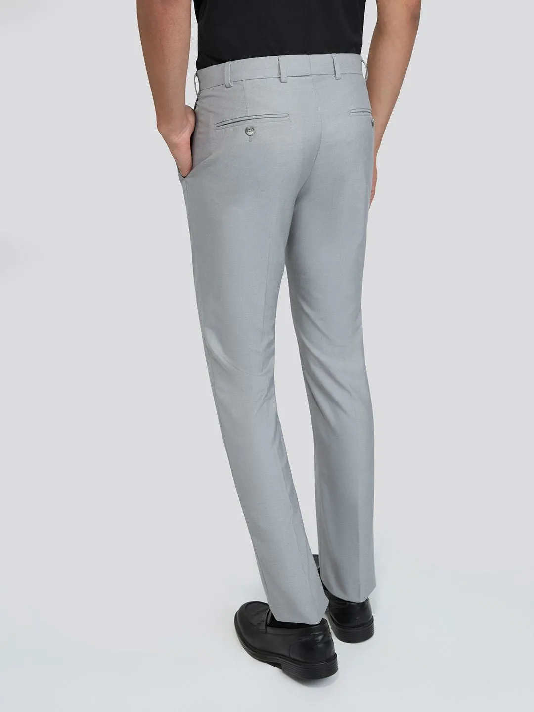 Raymond Men Textured Slim Fit Easy Wash Trousers