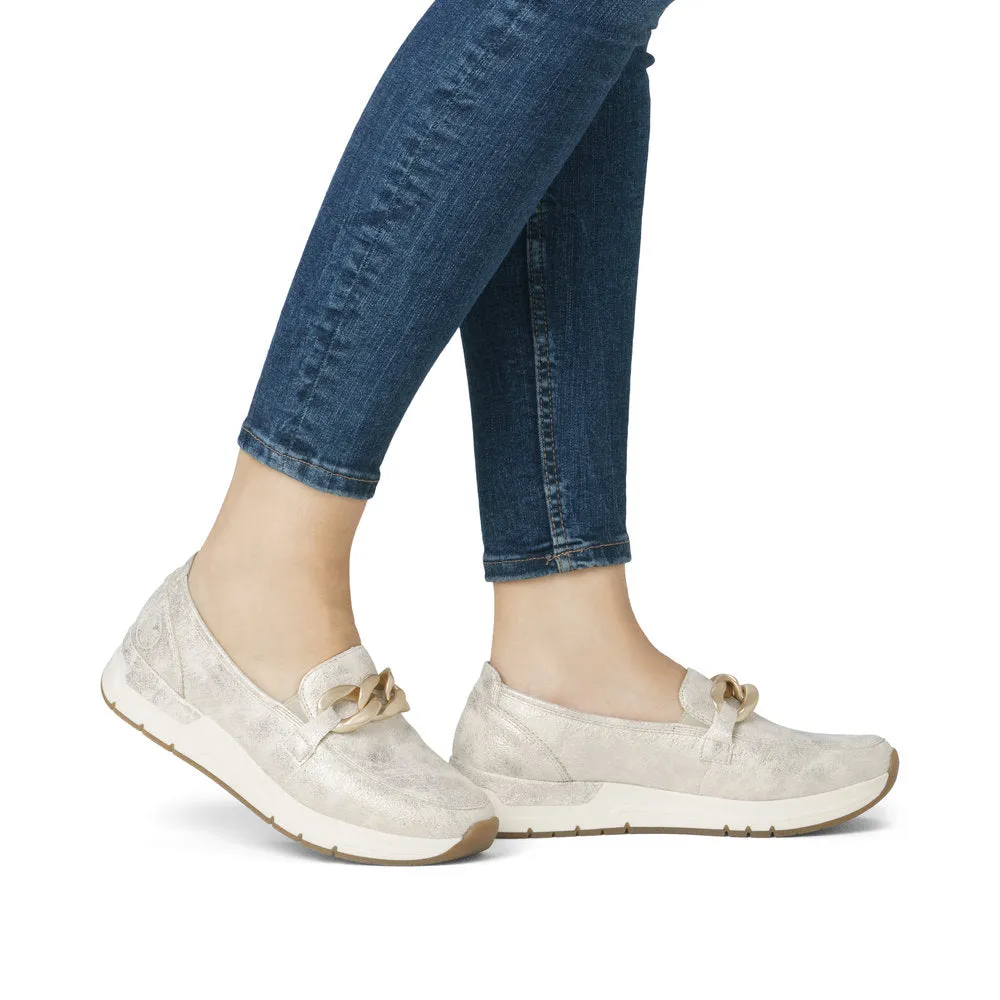 Rieker Ladies Low Wedge Loafer 58944-61