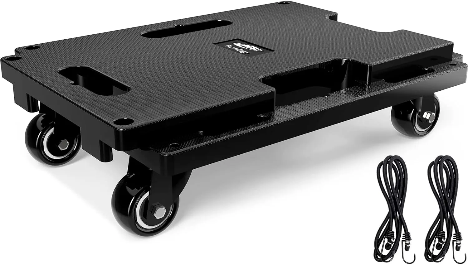 Ronlap Furniture Moving Dolly 4 Wheels Heavy Duty Small Flat Dolly Cart with Wheels Interlocking Furniture Movers Dollies for Moving, 440 Lbs Capacity, 1 Pack, Black