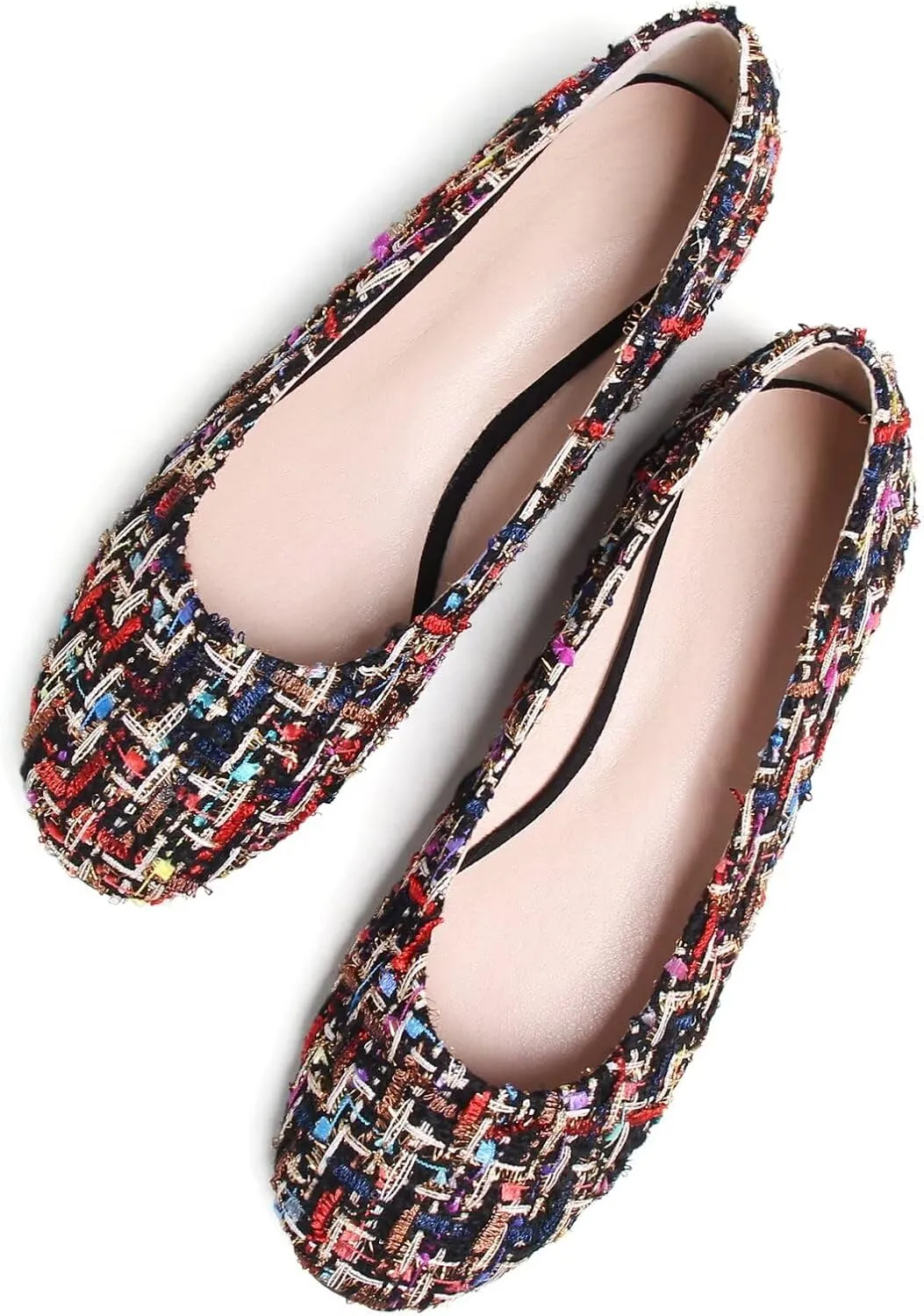 SAILING LU Pointy Toe Shoes Women Ballet Flats Comfort Solid Flat Shoes for Women Work Slip On Moccasins
