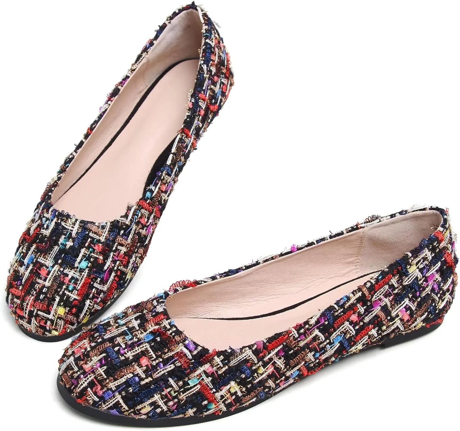 SAILING LU Pointy Toe Shoes Women Ballet Flats Comfort Solid Flat Shoes for Women Work Slip On Moccasins