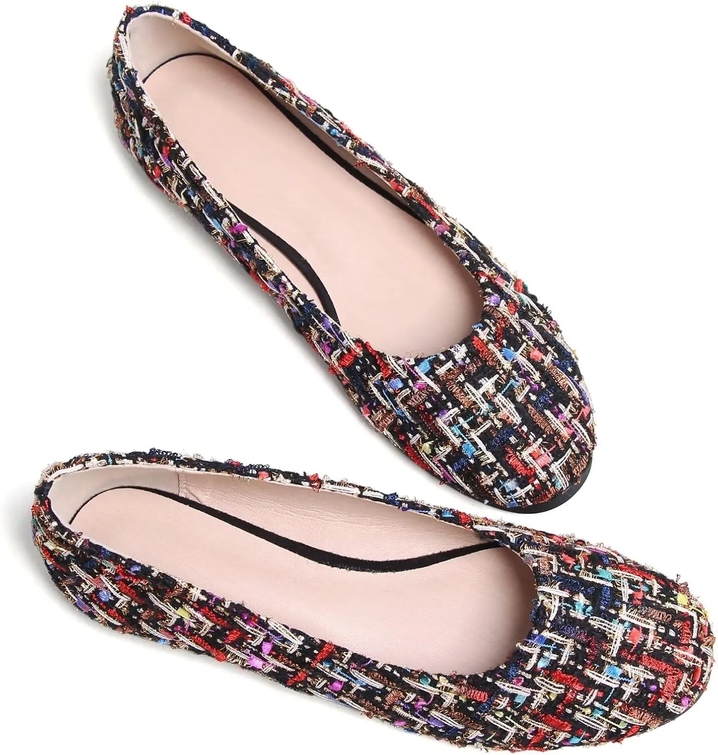 SAILING LU Pointy Toe Shoes Women Ballet Flats Comfort Solid Flat Shoes for Women Work Slip On Moccasins