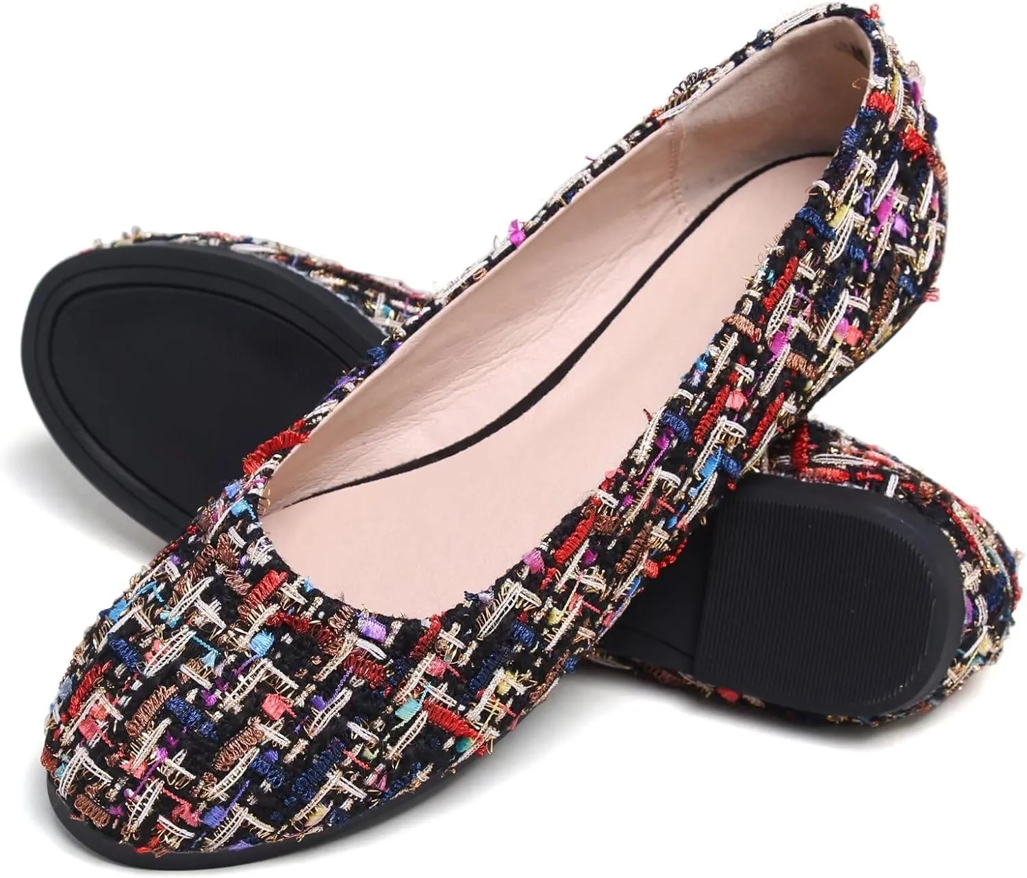 SAILING LU Pointy Toe Shoes Women Ballet Flats Comfort Solid Flat Shoes for Women Work Slip On Moccasins
