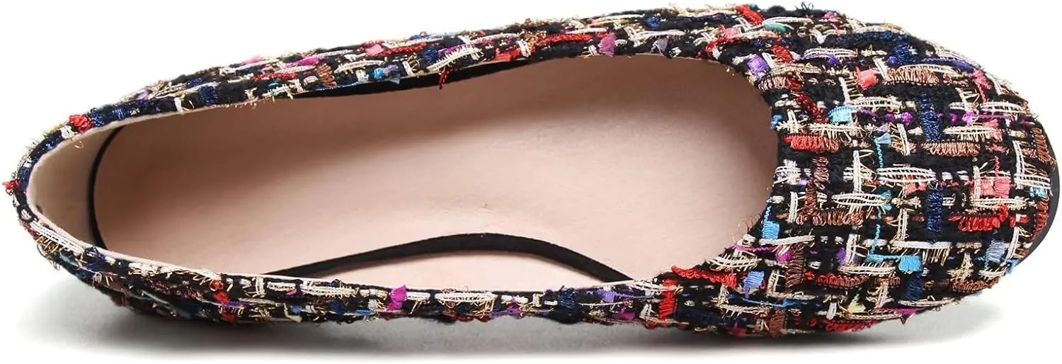 SAILING LU Pointy Toe Shoes Women Ballet Flats Comfort Solid Flat Shoes for Women Work Slip On Moccasins
