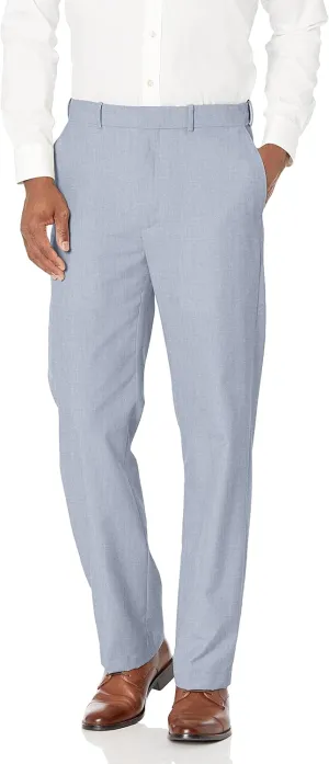 Savane Men's Flat Front Textured Linen Pants