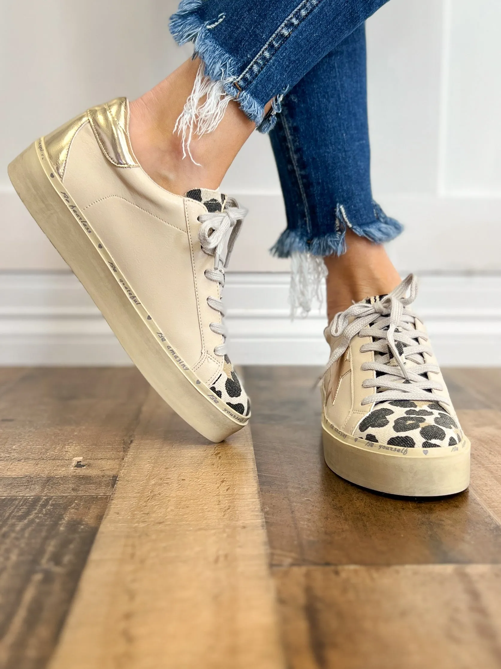 Shu Shop Reba Distressed Leopard Sneaker