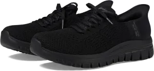 Skechers Modern Comfort Women's Women's Graceful-First Blush Hands Free Slip-Ins Sneaker, Black, 5.5