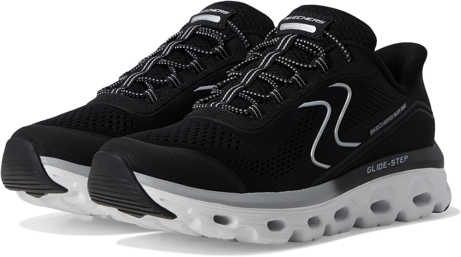 Skechers Sport Women's Women's Glide Step Sole Hands Free Slip-INS Sneaker, BKW=Black/White, 6.5