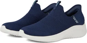 Skechers Sport Women's Women's Hands Free Slip Ins Ultra Flex 3.0 Smooth Step Sneaker, Navy, 8 Wide