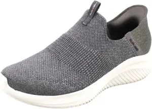 Skechers Women's Hands Free Slip Ins Ultra Flex 3.0 Smooth Step Sneaker, Grey, 11