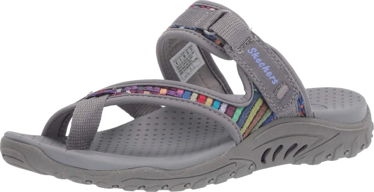 Skechers Women's Reggae Mad Swag Toe Thong Woven Sandal
