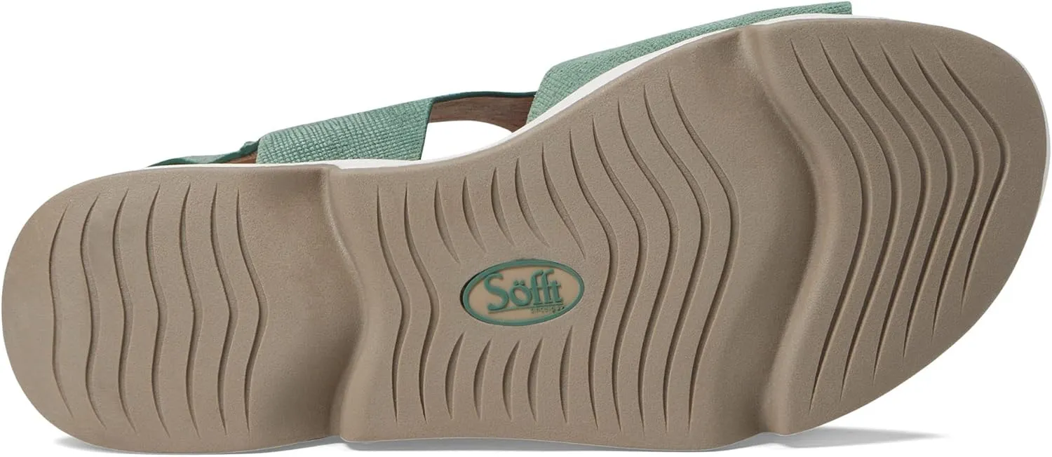 Sofft Womens Castello Leather Open Toe Wedge Sandals
