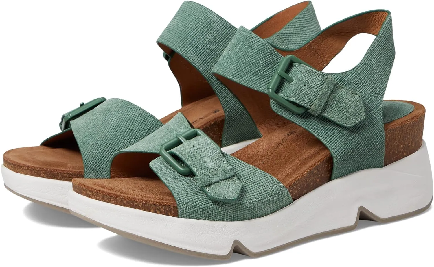 Sofft Womens Castello Leather Open Toe Wedge Sandals