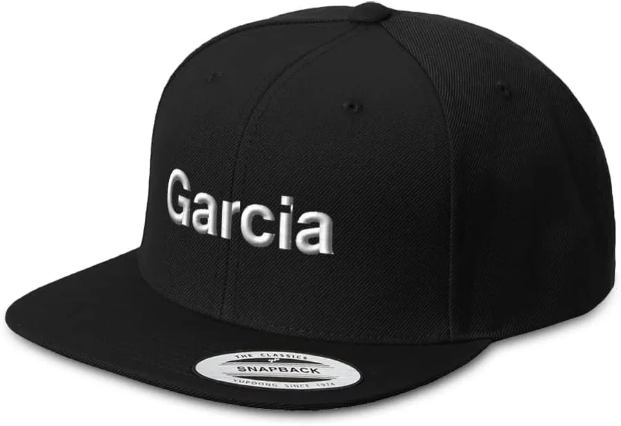 Speedy Pros Snapback Hats for Men & Women Garcia Letters Acrylic Flat Bill Baseball Cap