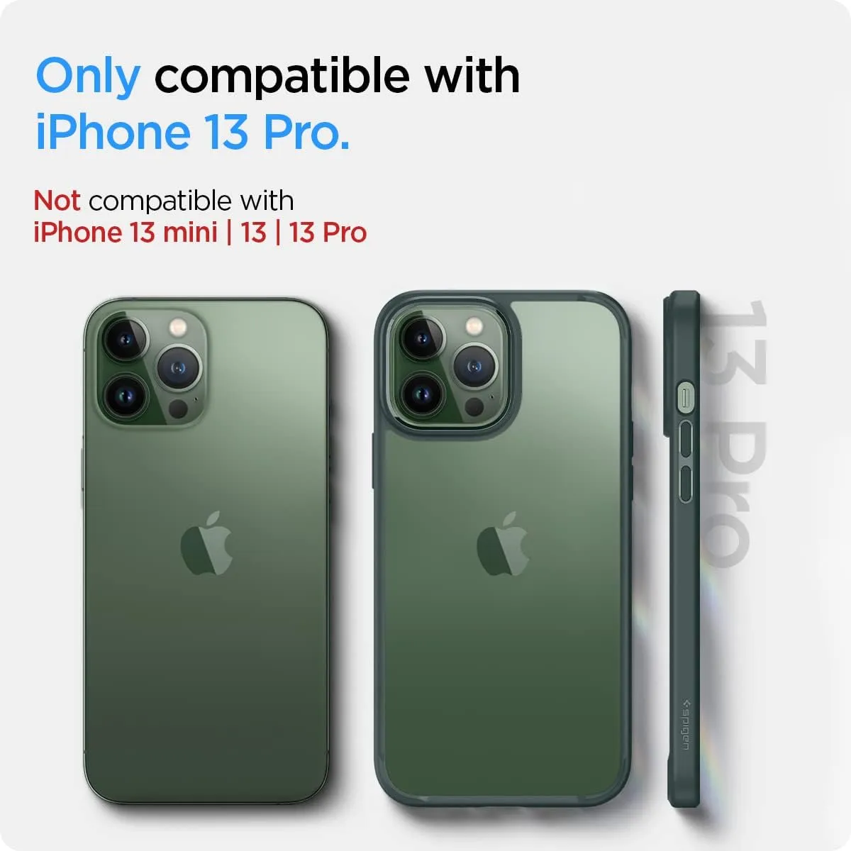 Spigen Ultra Hybrid Designed for iPhone 13 Pro Case (2021) - Midnight Green