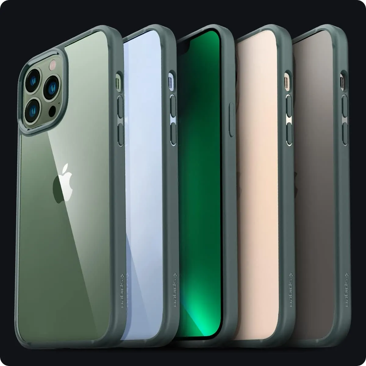 Spigen Ultra Hybrid Designed for iPhone 13 Pro Case (2021) - Midnight Green