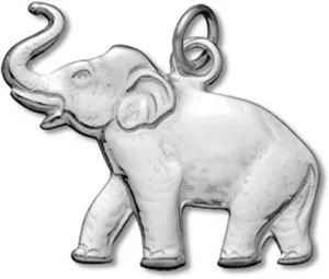 Sterling Silver Flat Elephant Charm or Pendant Item #3443