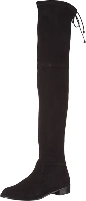 Stuart Weitzman Lowland Over The Knee Boot Black Suede Stretch 5 M