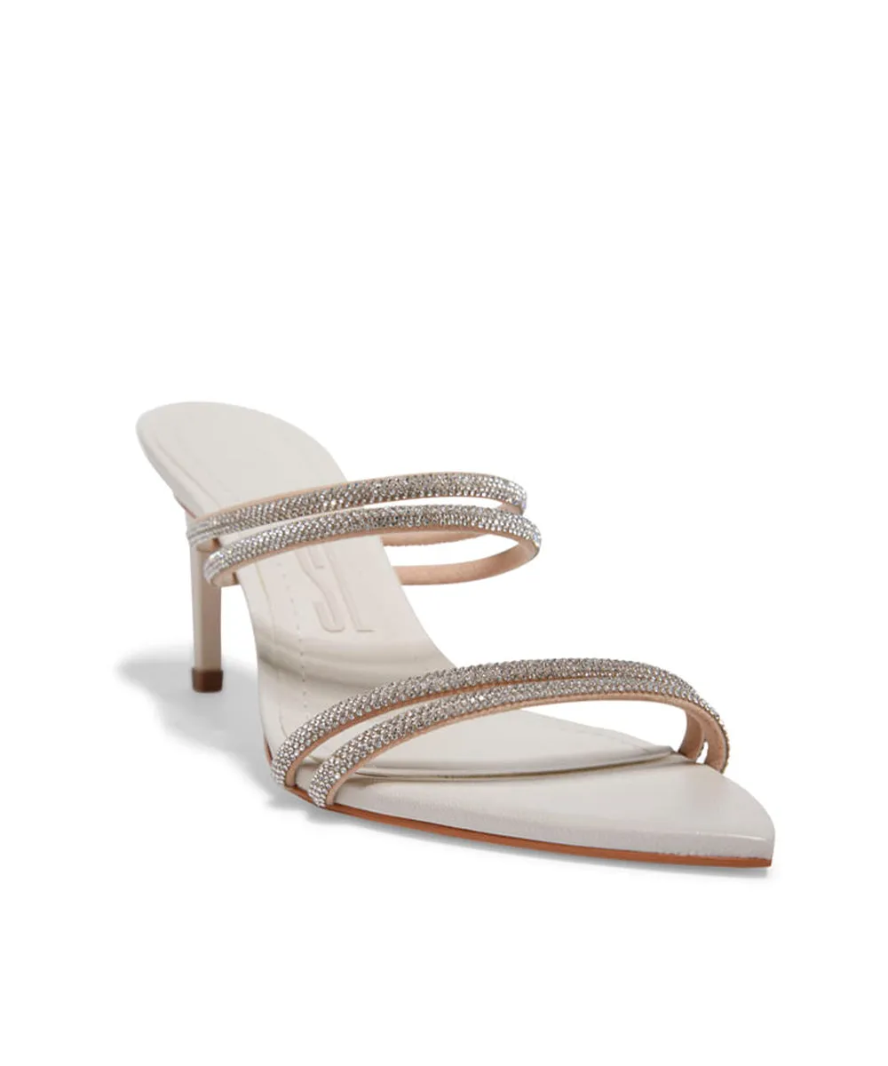 Tamanco Santa Lolla Off White Strass