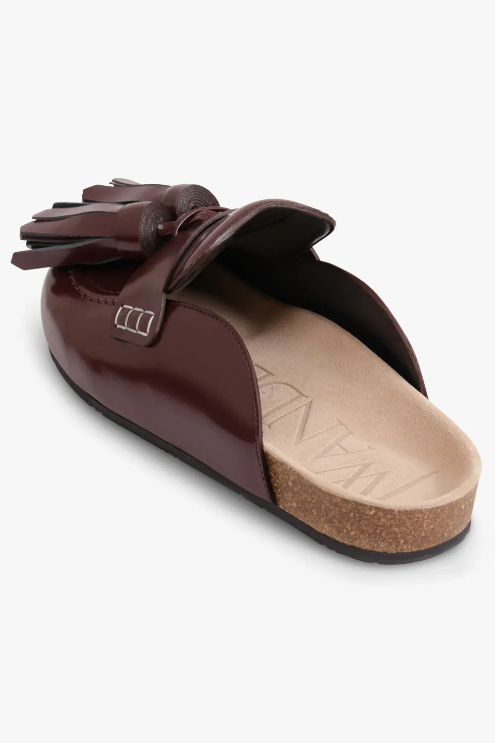 Tassel Mule Slip on Loafer | Burgundy