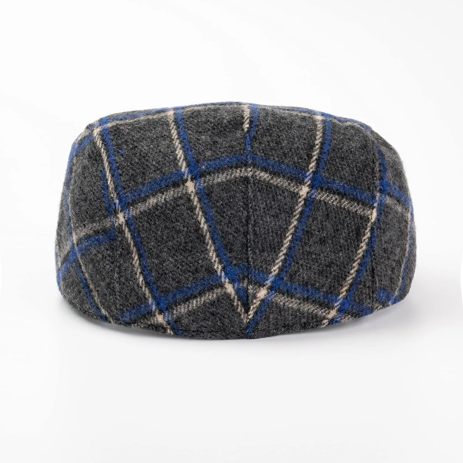 The Original Boston Scally Cap - Plaid Newsboy Flat Cap - Single Panel Cotton Fitted Hat for Men