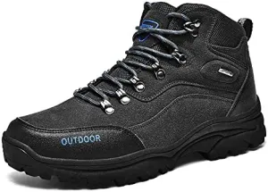 Thermal Products Autumn and Winter New Sports Shoes, Large Size Men's Shoes, Hiking Shoes, Outdoor Sports to Protect Your feet (Color : Gris, Size : 8.5)