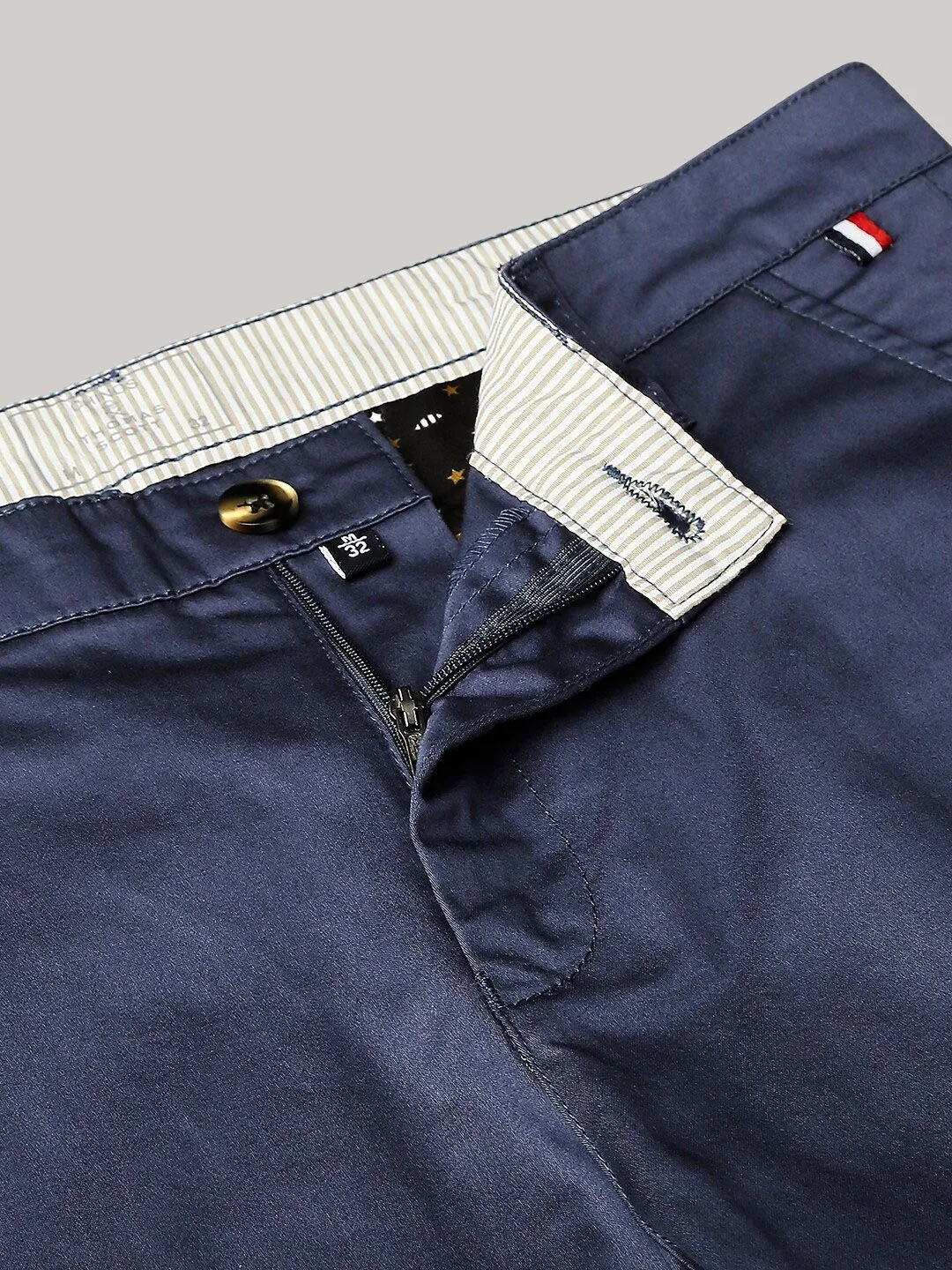 Thomas Scott Men Blue Easy Wash Smart New Millennium Fit Regular Chinos Trousers