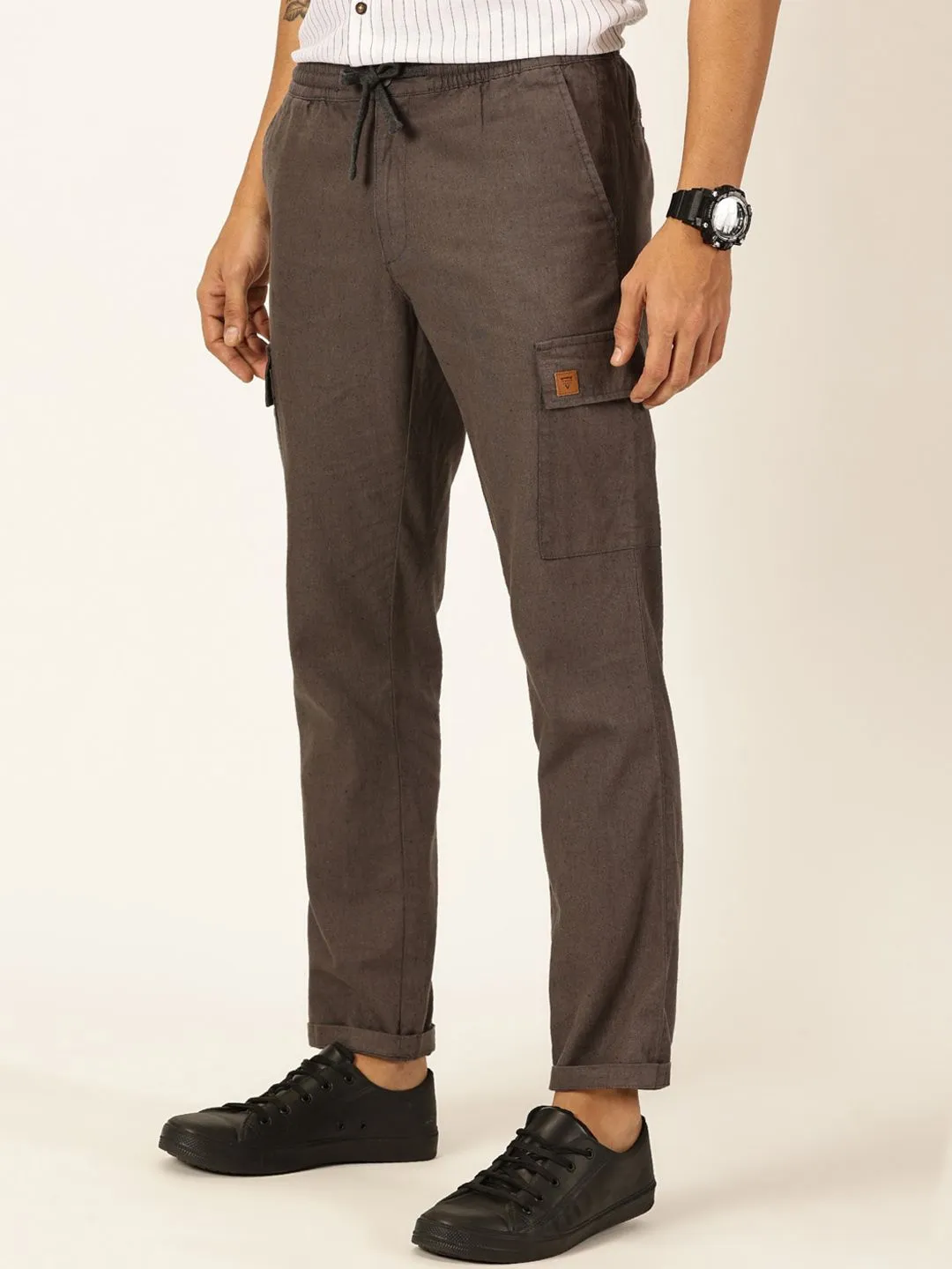 Thomas Scott Men Classic Cotton Linen Casual Trouser