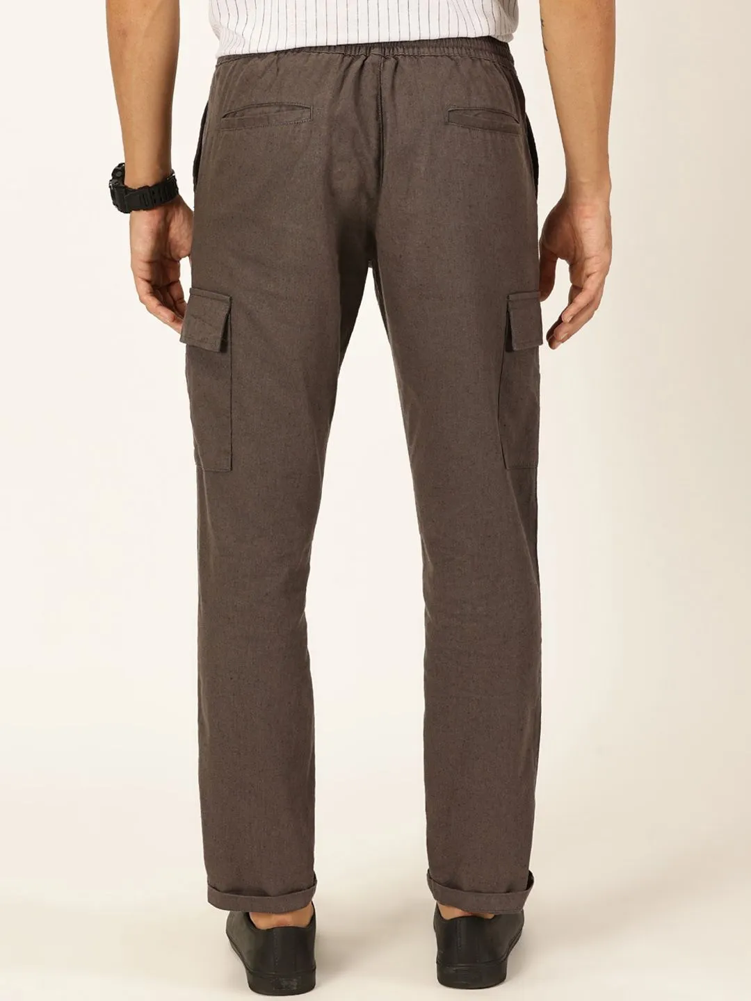 Thomas Scott Men Classic Cotton Linen Casual Trouser