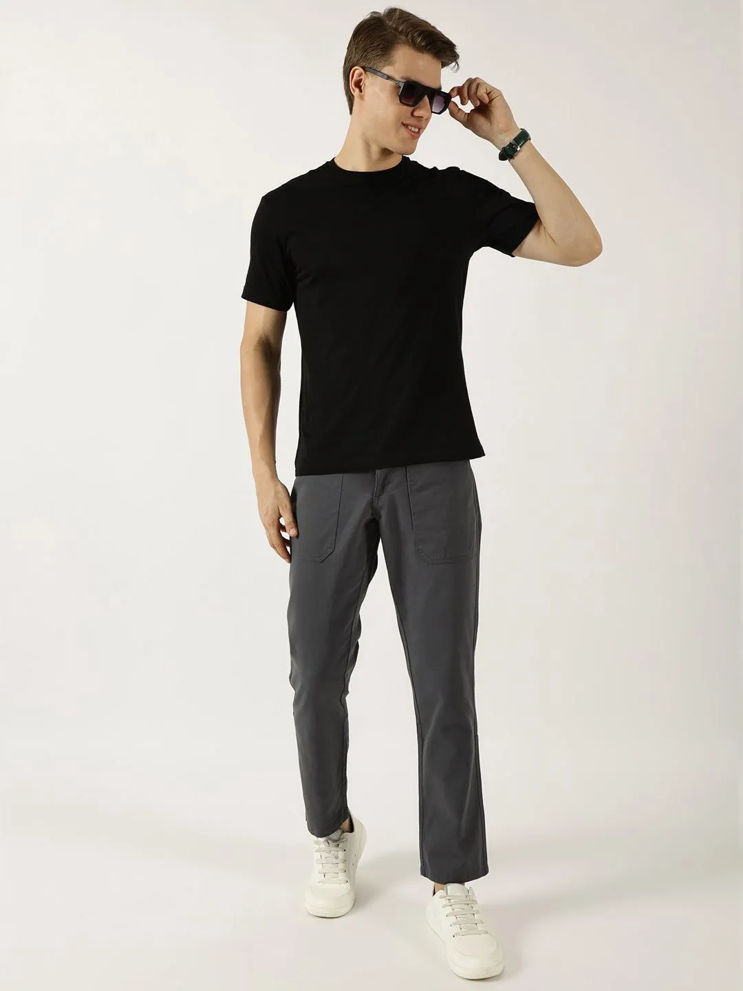 Thomas Scott Men Smart Straight Fit Easy Wash Trousers