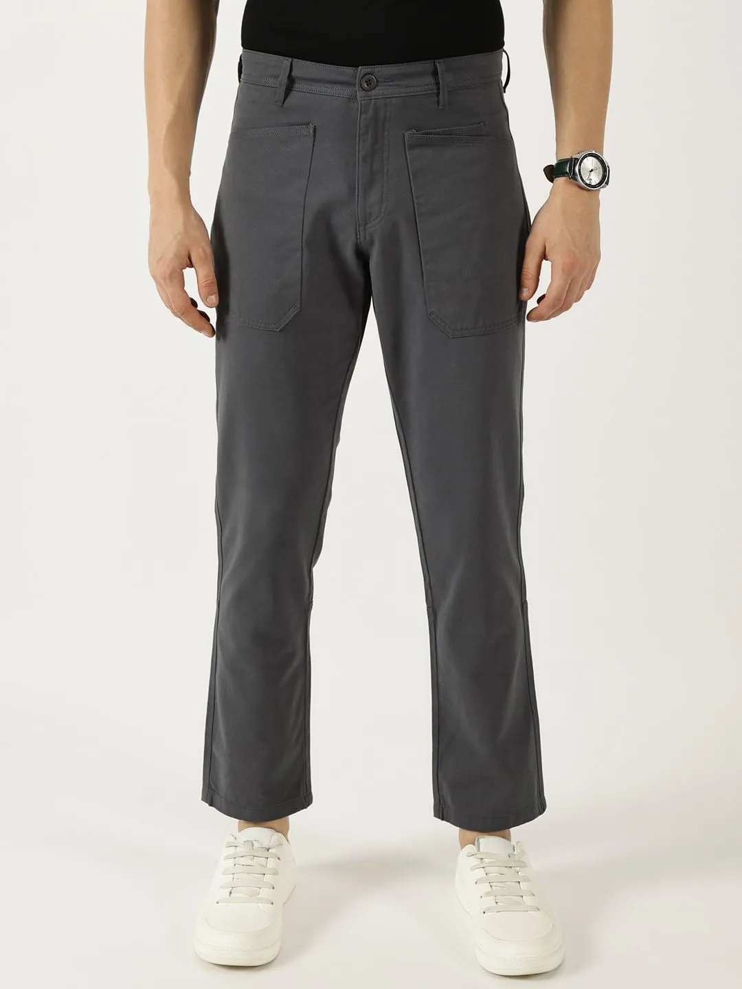 Thomas Scott Men Smart Straight Fit Easy Wash Trousers