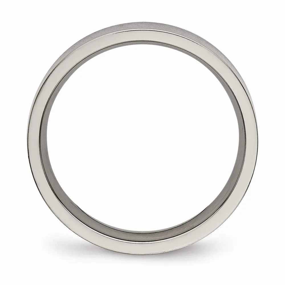 Titanium Polished Flat Comfort Back Ring