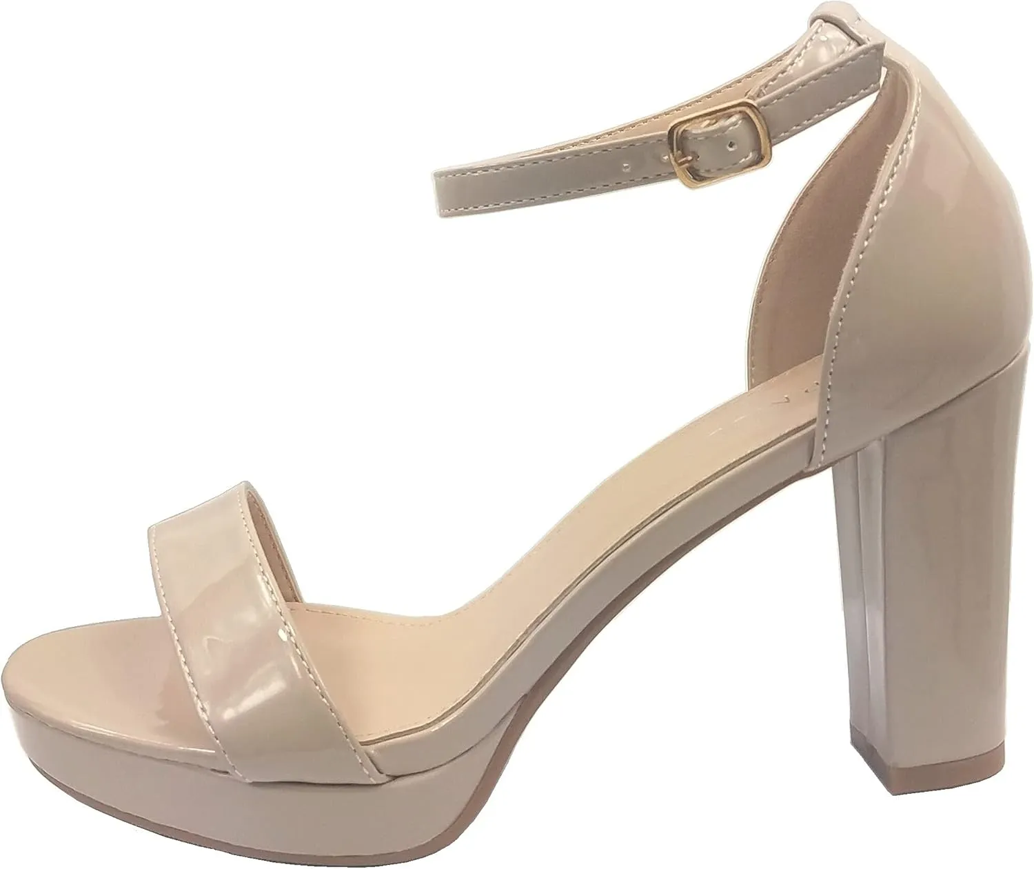 TOP Moda Platform High Heel Open Toe Dress Sandal Over The Toe Strap