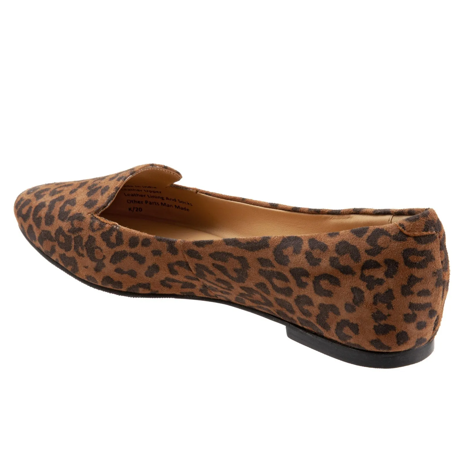 Trotters Harlowe T1707-925 Womens Brown Narrow Leather Loafer Flats Shoes