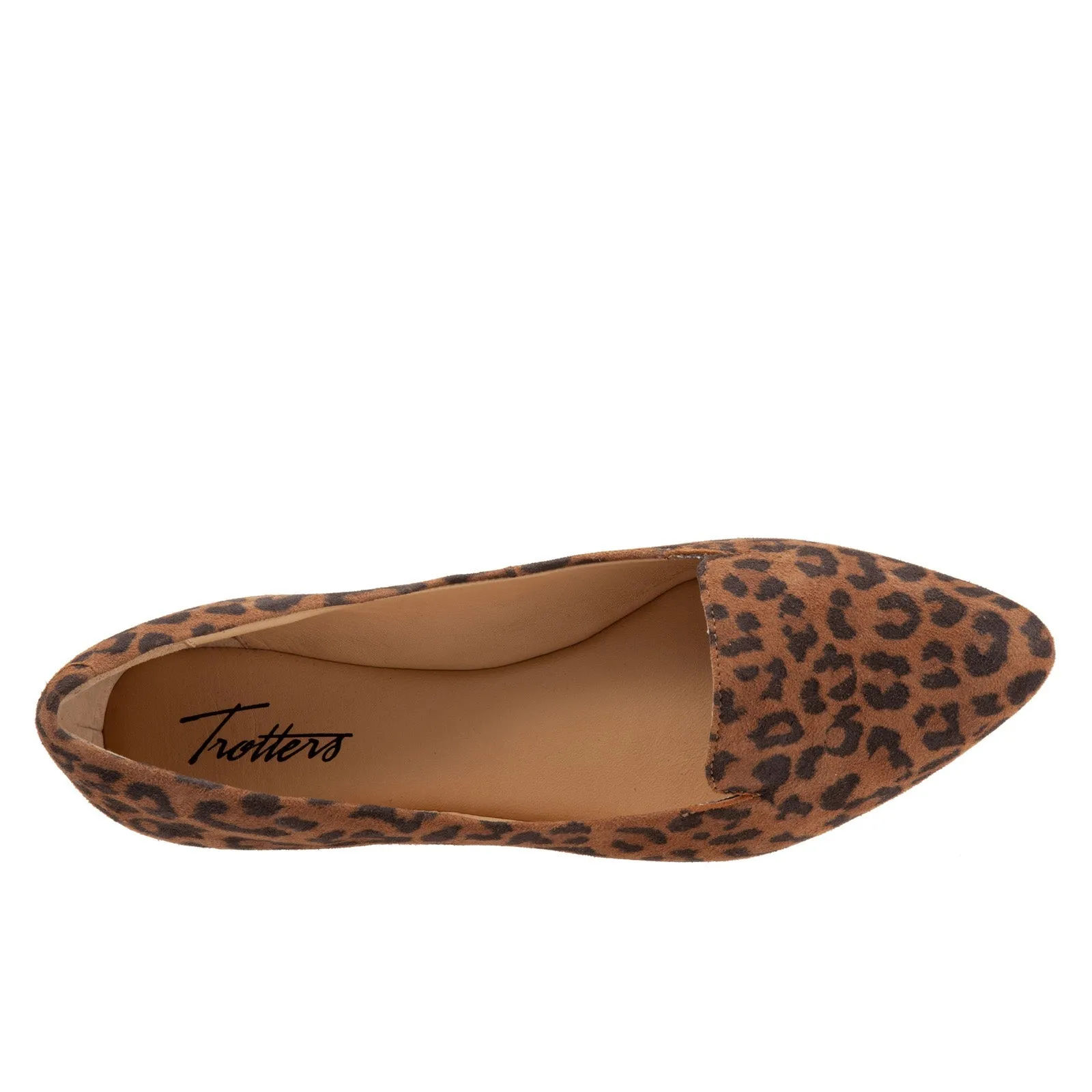Trotters Harlowe T1707-925 Womens Brown Narrow Leather Loafer Flats Shoes