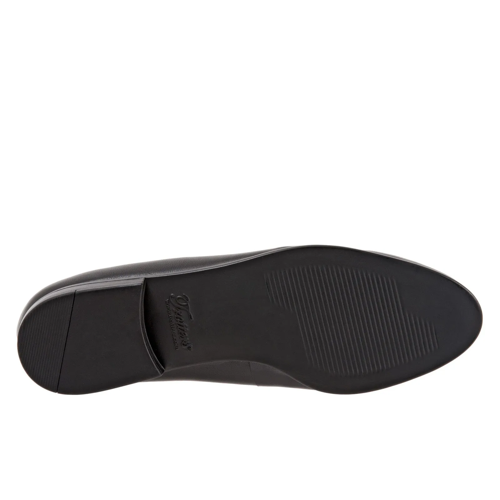 Trotters Leana T1267-001 Womens Black Wide Leather Loafer Flats Shoes