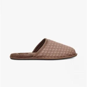 UGG SCUFF LOGO JACQUARD Mens Mule Slippers Chestnut
