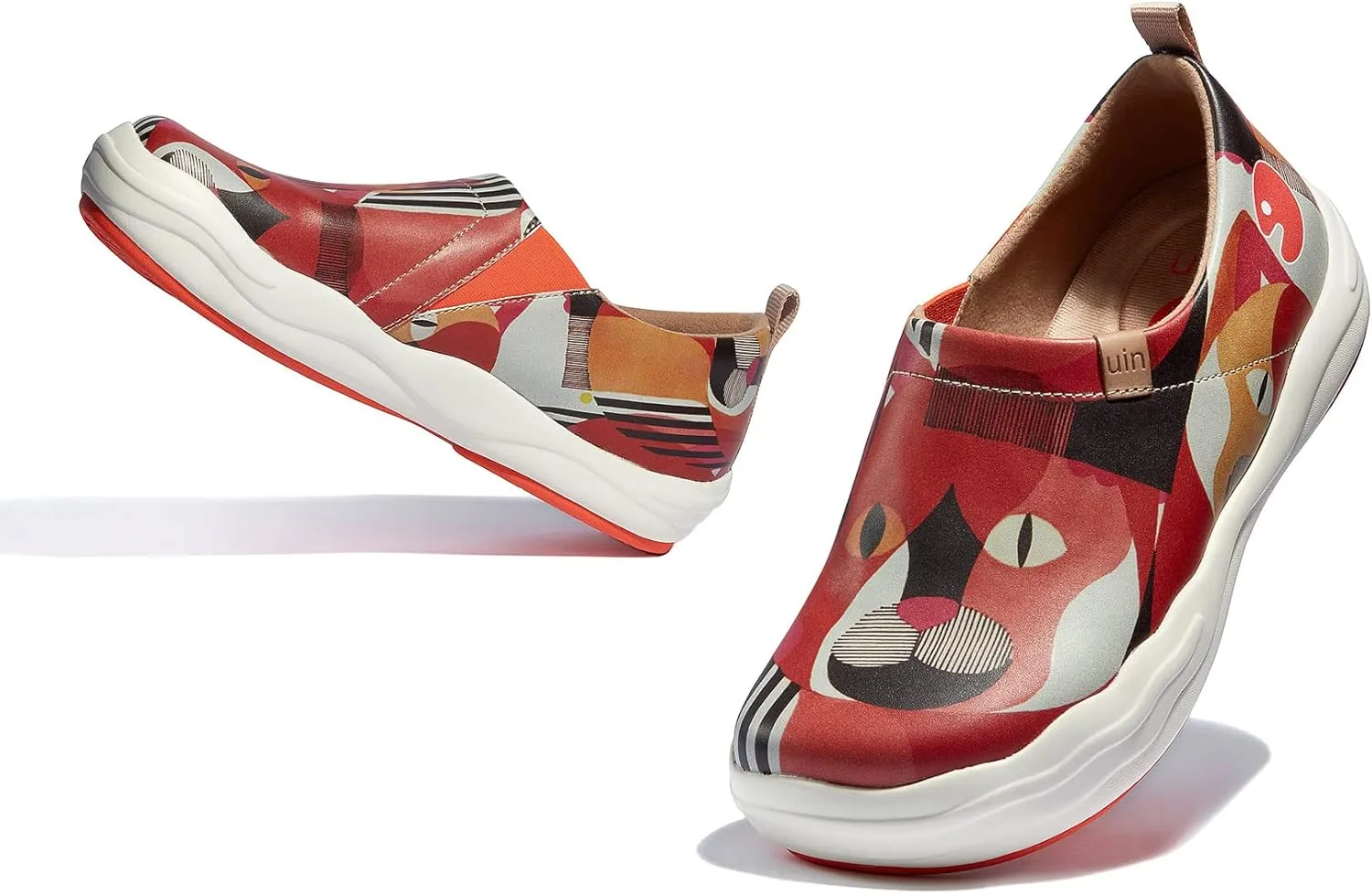 UIN Women's Slip On Loafers Lightweight Walking Sneaker Art Travel Shoes Toledo Ⅷ