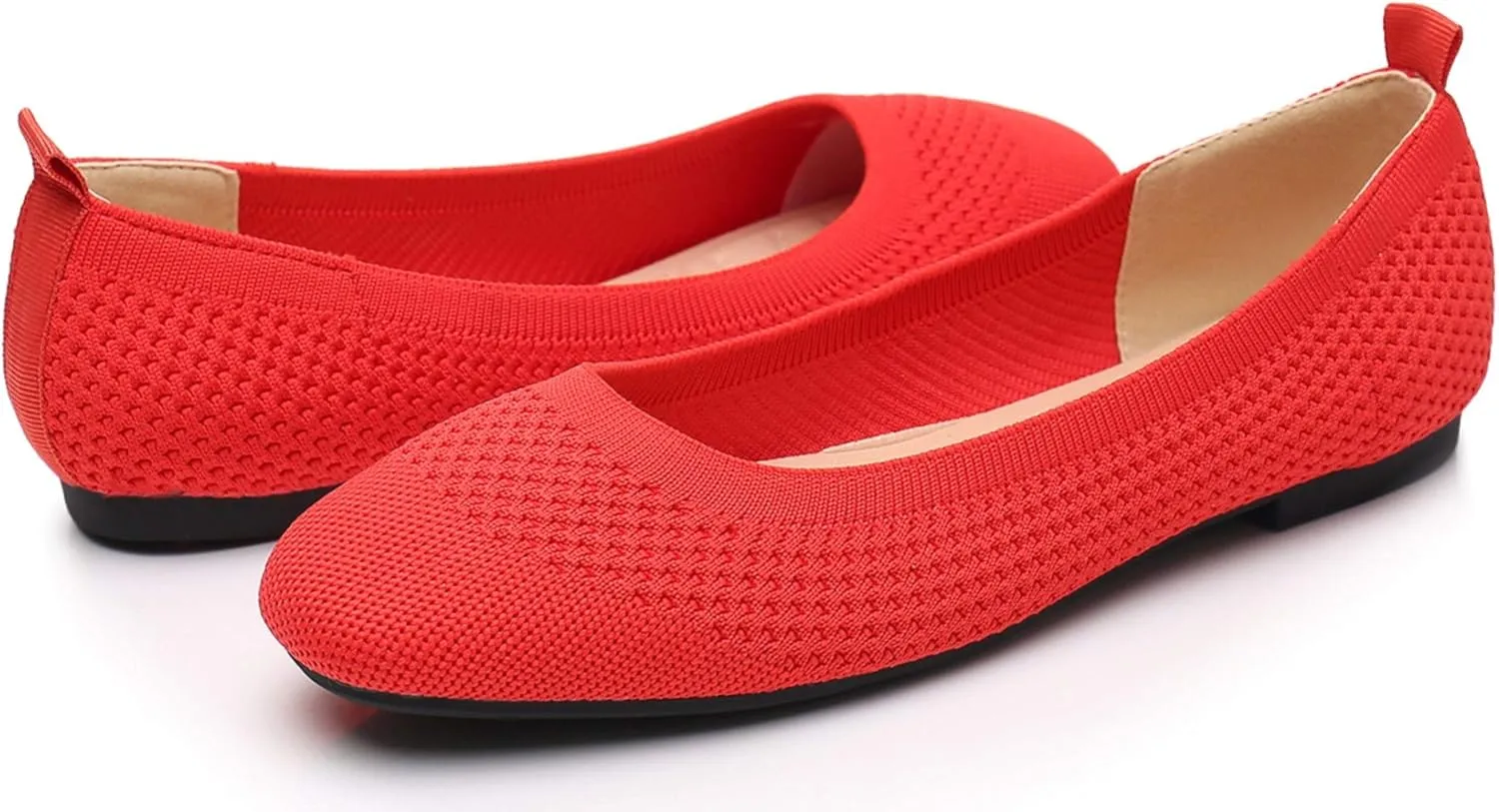 VenusCelia Women's Flexible Knit Flat Shoe