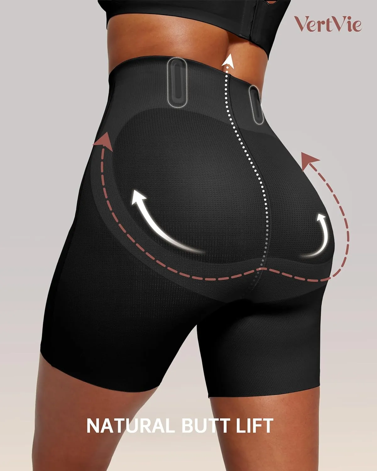 Vertvie Tummy Control Shapewear Shorts for Women Butt Lifting Body Shaper Shorts High Waisted Seamless Girdles Under Dress