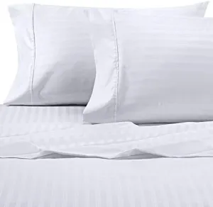 Wamsutta® 625-Thread Count PimaCott® Stripe Queen Sheet Set in White