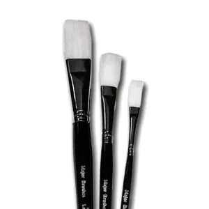White Flat Synthetic Brushes